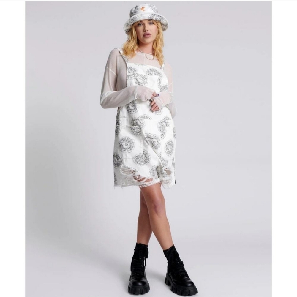 New One Teaspoon Cymatic Pini Denim Playsuit